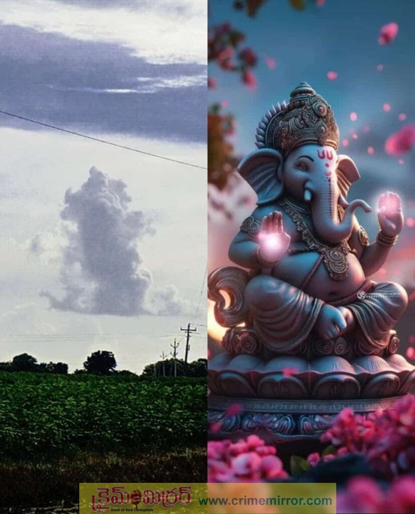 ఆకాశంలో గణనాథుడి పోలికతో మేఘాలు.. వరంగల్‌లో అద్భుతం