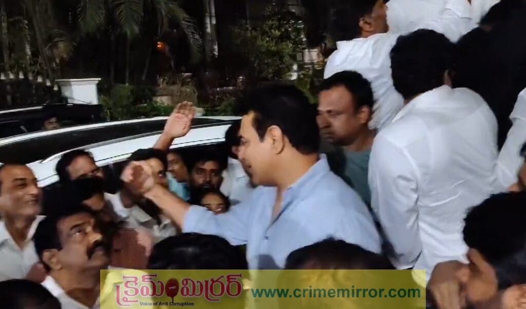 కేటీఆర్ ఇంటి దగ్గర అర్ధరాత్రి టెన్షన్