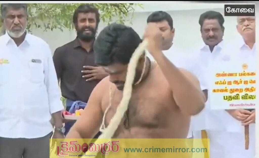 చొక్కా తీసి మరి కొరడాతో కొట్టుకున్న అన్నామలై?