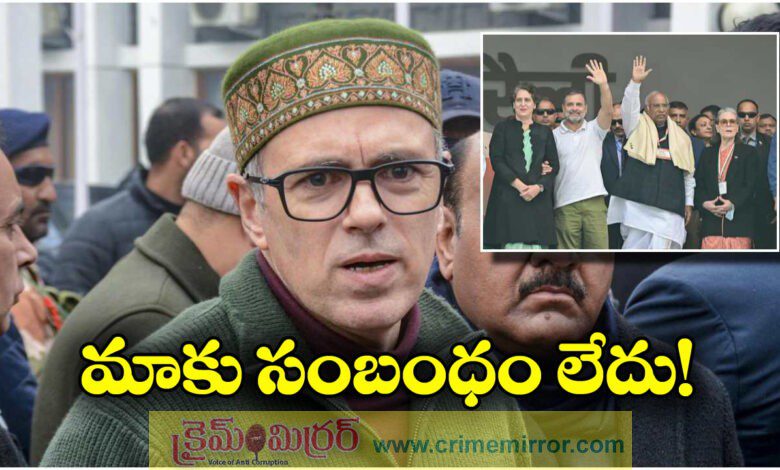 Vote chori raised by Cong not by INDIA bloc says omar abdullah