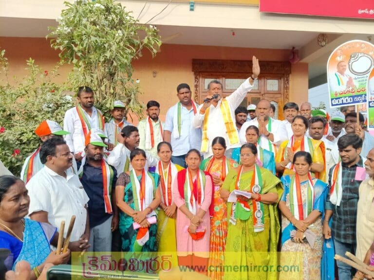 లక్ష్మీదేవిగూడెంలో ఎన్నికల ప్రచార వేగం పెంచిన ఉంగరం అభ్యర్థి భరత్