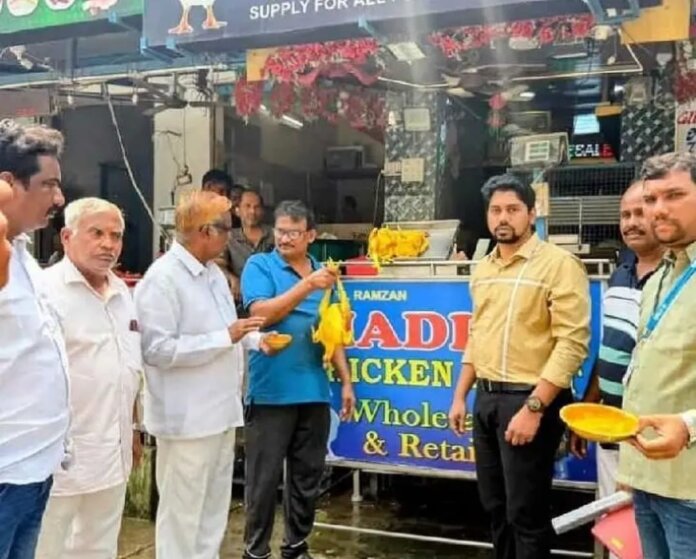 పసుపు రంగు రాసిన చికెన్ విక్రయిస్తే చర్యలు