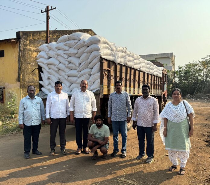 25.80 టన్నులు రేషన్ బియ్యం ప‌ట్టివేత‌