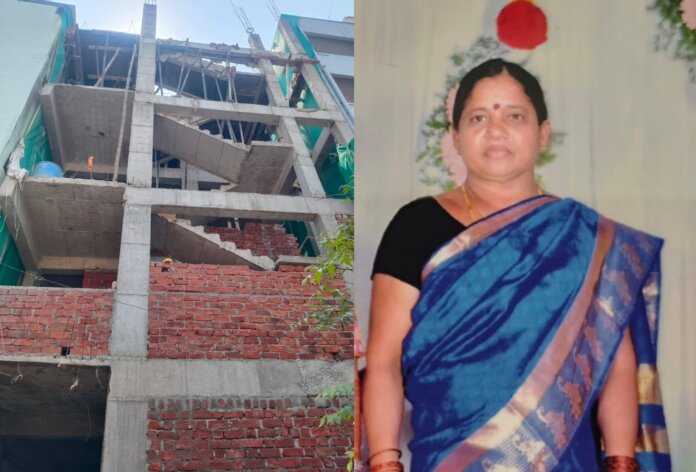 కూకట్ పల్లి: అక్రమ భవన నిర్మాణం..ఓ మహిళ మృతి