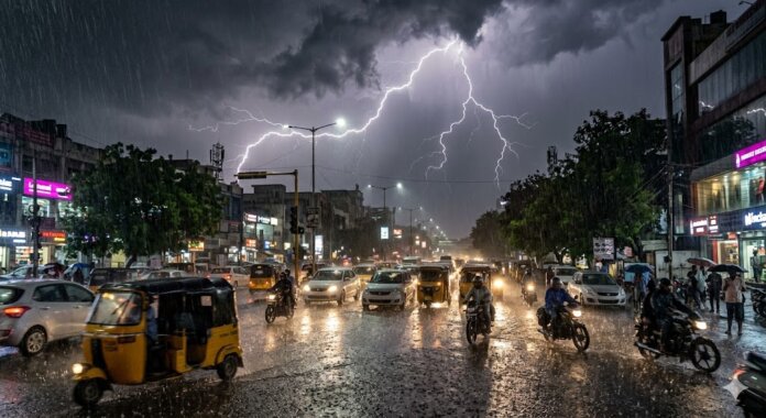 Big Breaking: ఉరుములు, మెరుపులతో కూడిన భారీ వర్షాలు..!
