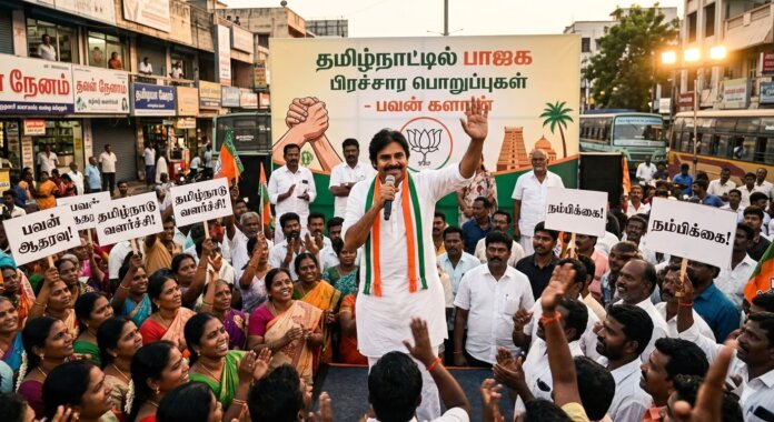 తమిళనాడు ప్రచార బాధ్యతలు పవన్ కళ్యాణ్ కు...!