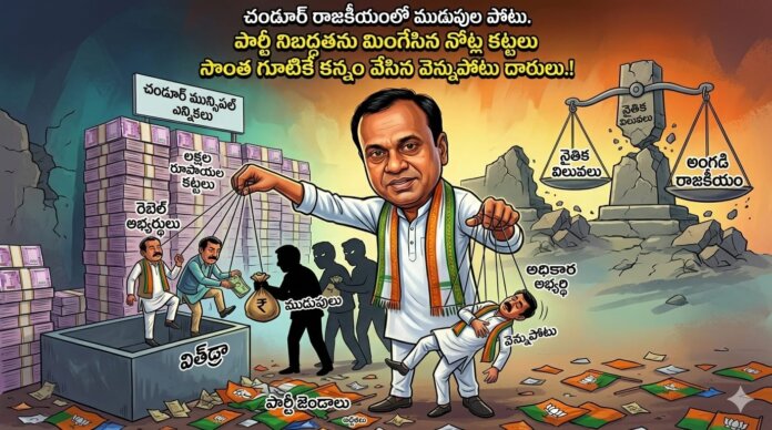 చండూర్ రాజకీయంలో ముడుపుల పోటు...!