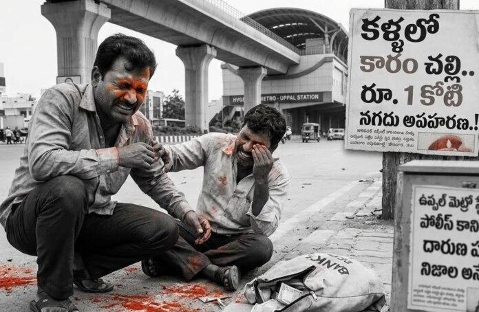 బిగ్ బ్రేకింగ్: కళ్లలో కారం చల్లి.. రూ. 1 కోటి నగదు అపహరణ..!