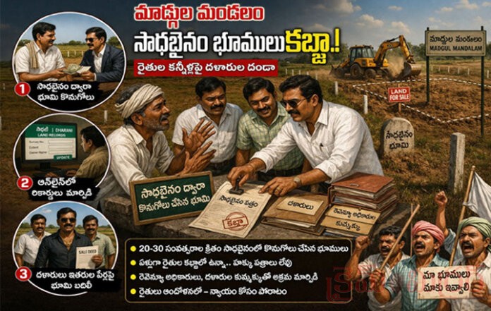 మాడ్గుల మండలం లో రెవెన్యూ రికార్డుల గందరగోళం…!