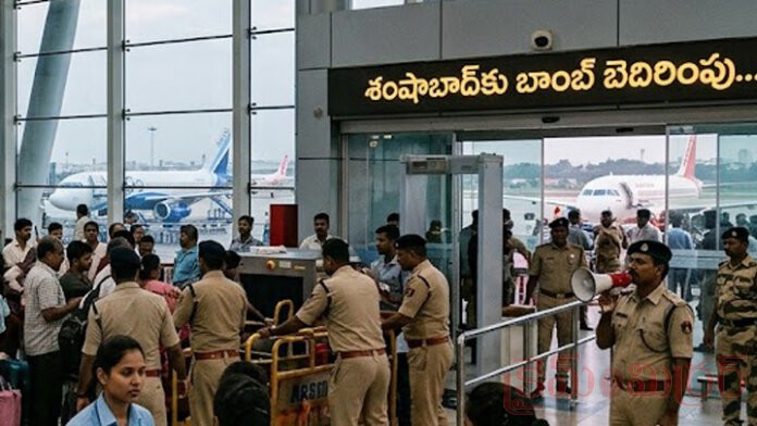 శంషాబాద్ ఎయిర్‌పోర్టుకు బాంబ్ బెదిరింపు....!