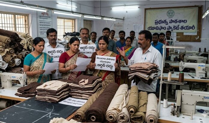 Telangana: స్కూల్ యూనిఫాంల తయారీ ఆర్డర్‌ రద్దు..!