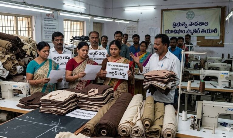 Telangana: స్కూల్ యూనిఫాంల తయారీ ఆర్డర్‌ రద్దు..!