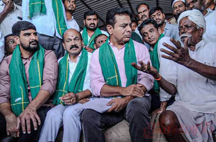 మద్దతు ధరకు పంటను కొనుగోలు చేయాలి...కేటీఆర్‌...!