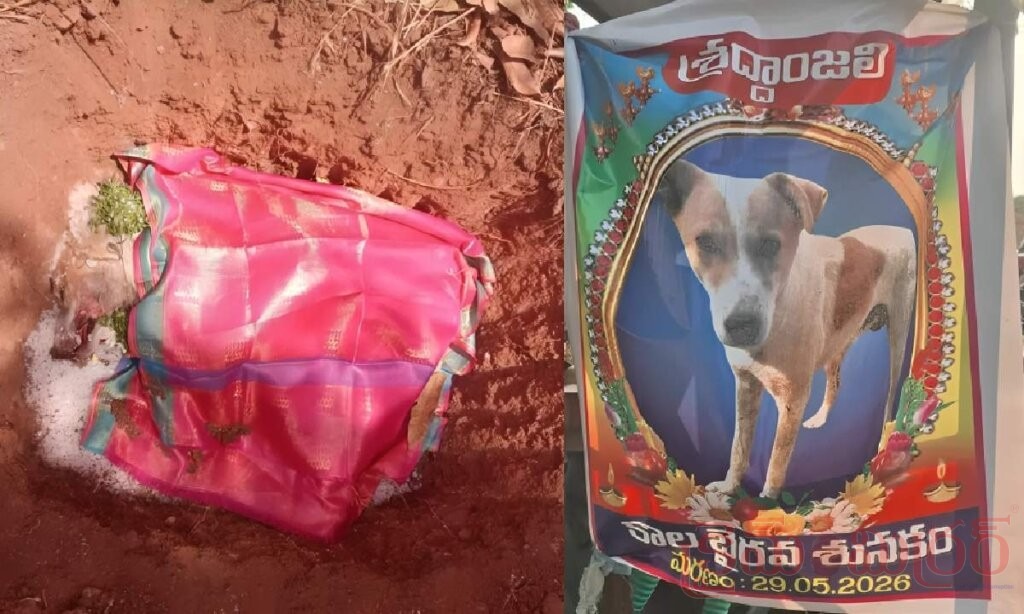 పెంపుడు కుక్కకు అంత్యక్రియలు..